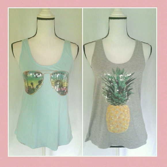 JL Apparel Tops - ❣Bundle❣2 Sequin Summer Tank Tops